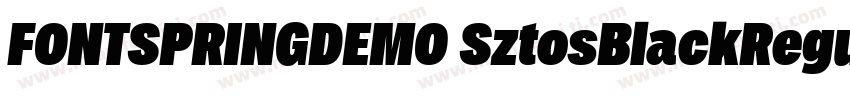FONTSPRINGDEMO SztosBlackRegularot字体转换